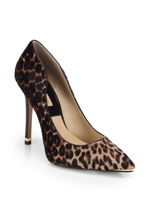 macys michael kors white leopard pump|Michael Kors Heels & Pumps .